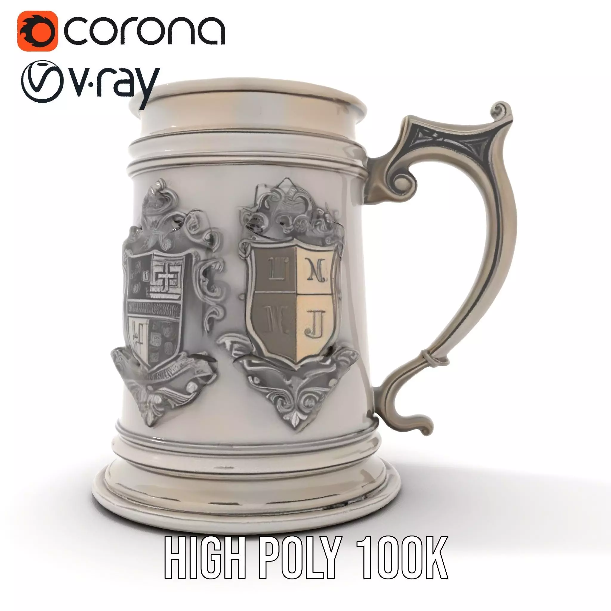 Silver Crest Tankard model pack Low-poly 3D model_18