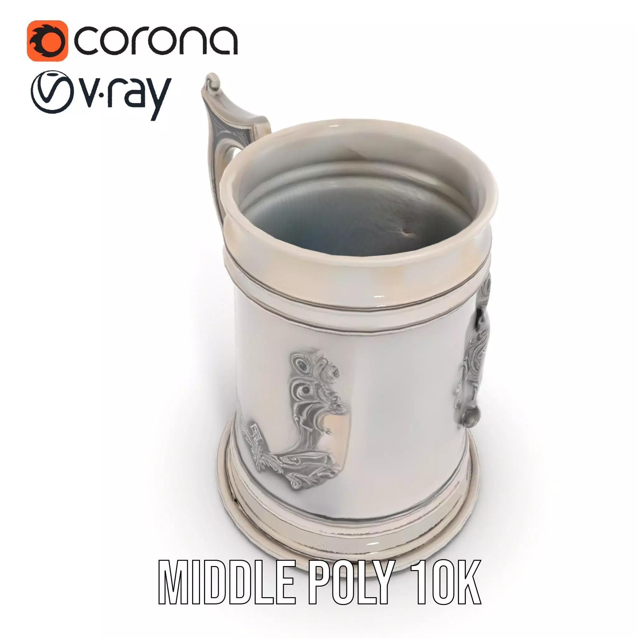 Silver Crest Tankard model pack Low-poly 3D model_6