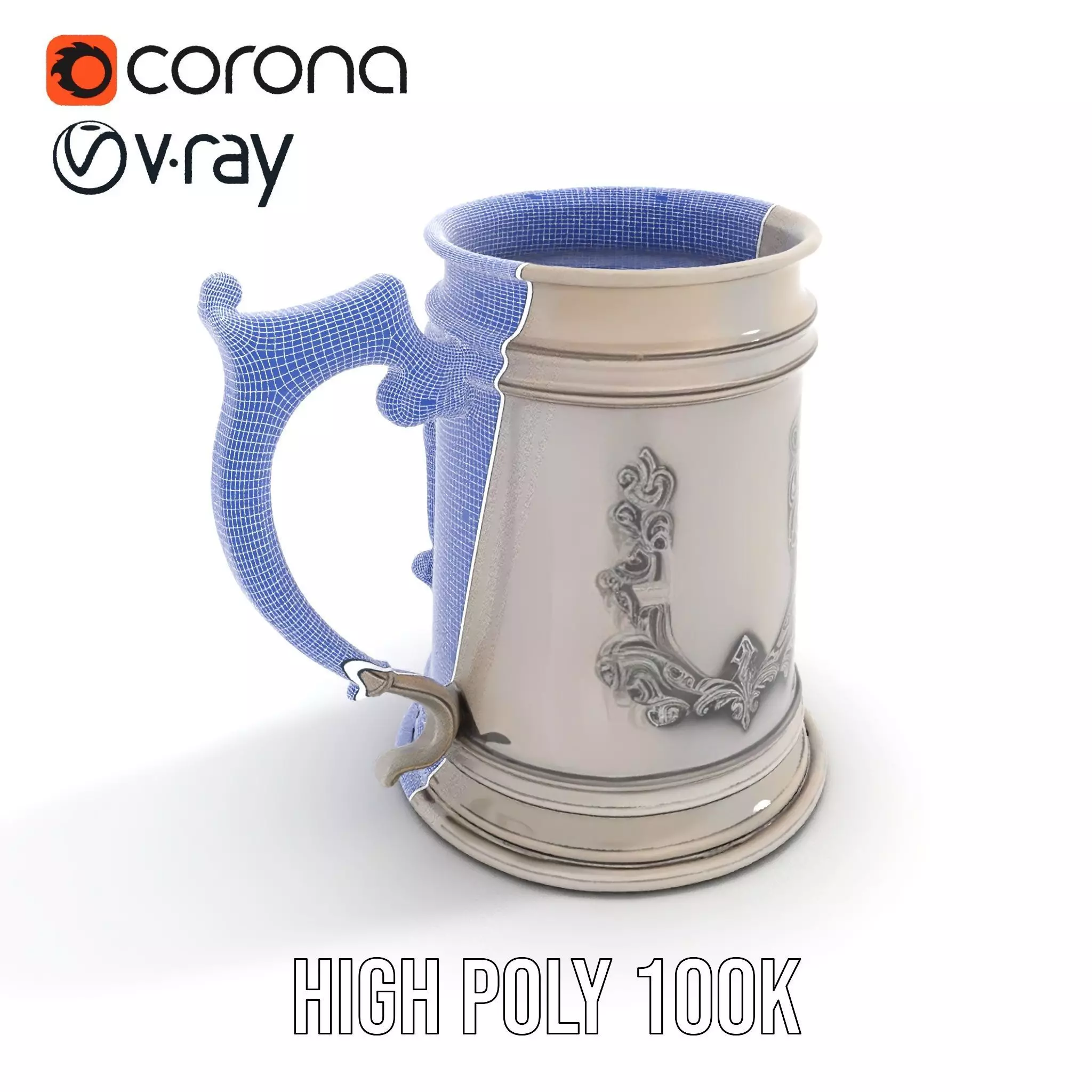 Silver Crest Tankard model pack Low-poly 3D model_34