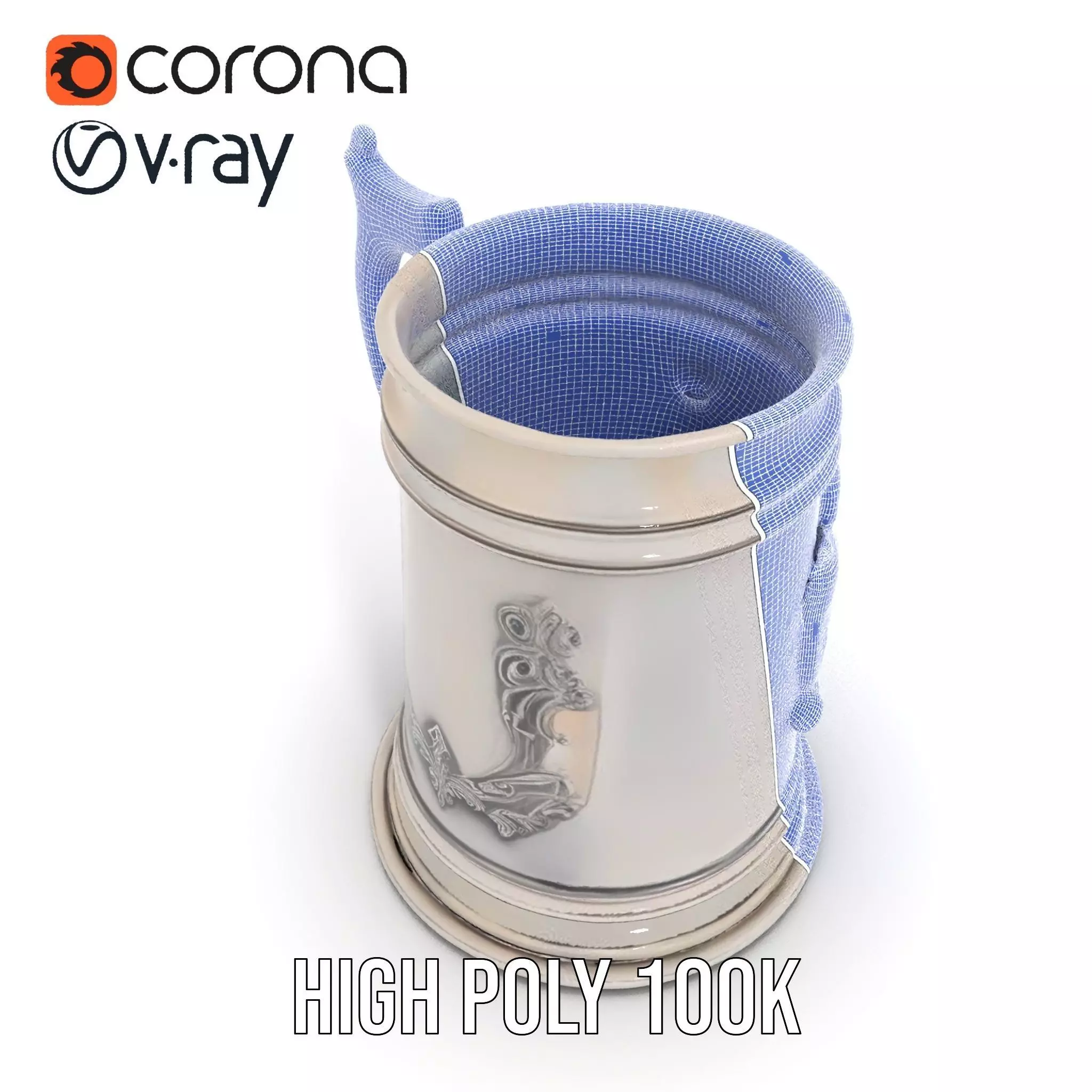 Silver Crest Tankard model pack Low-poly 3D model_30