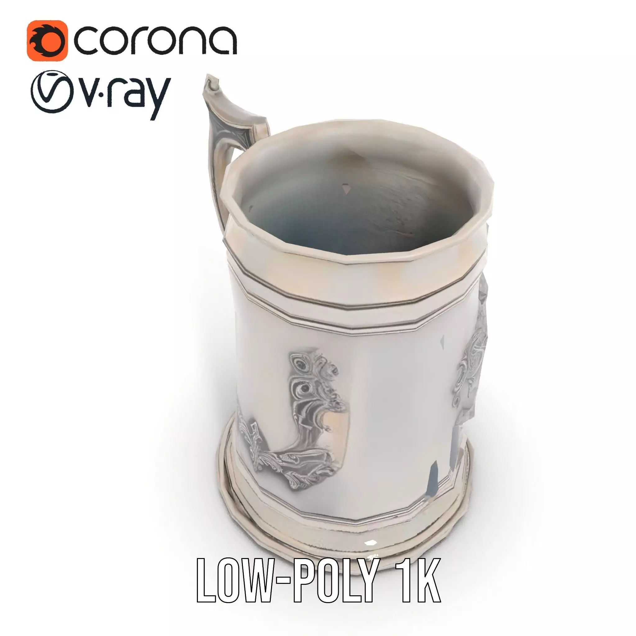 Silver Crest Tankard model pack Low-poly 3D model_8