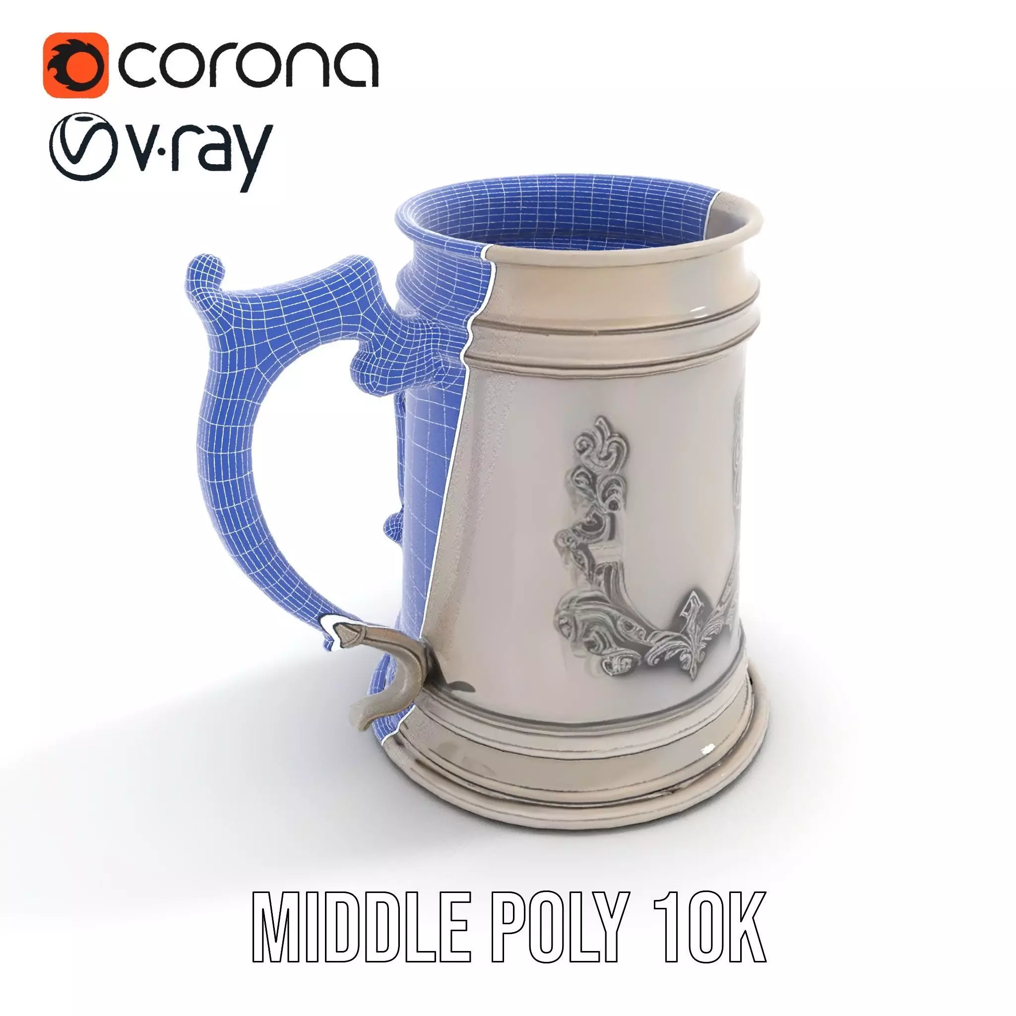 Silver Crest Tankard model pack Low-poly 3D model_19