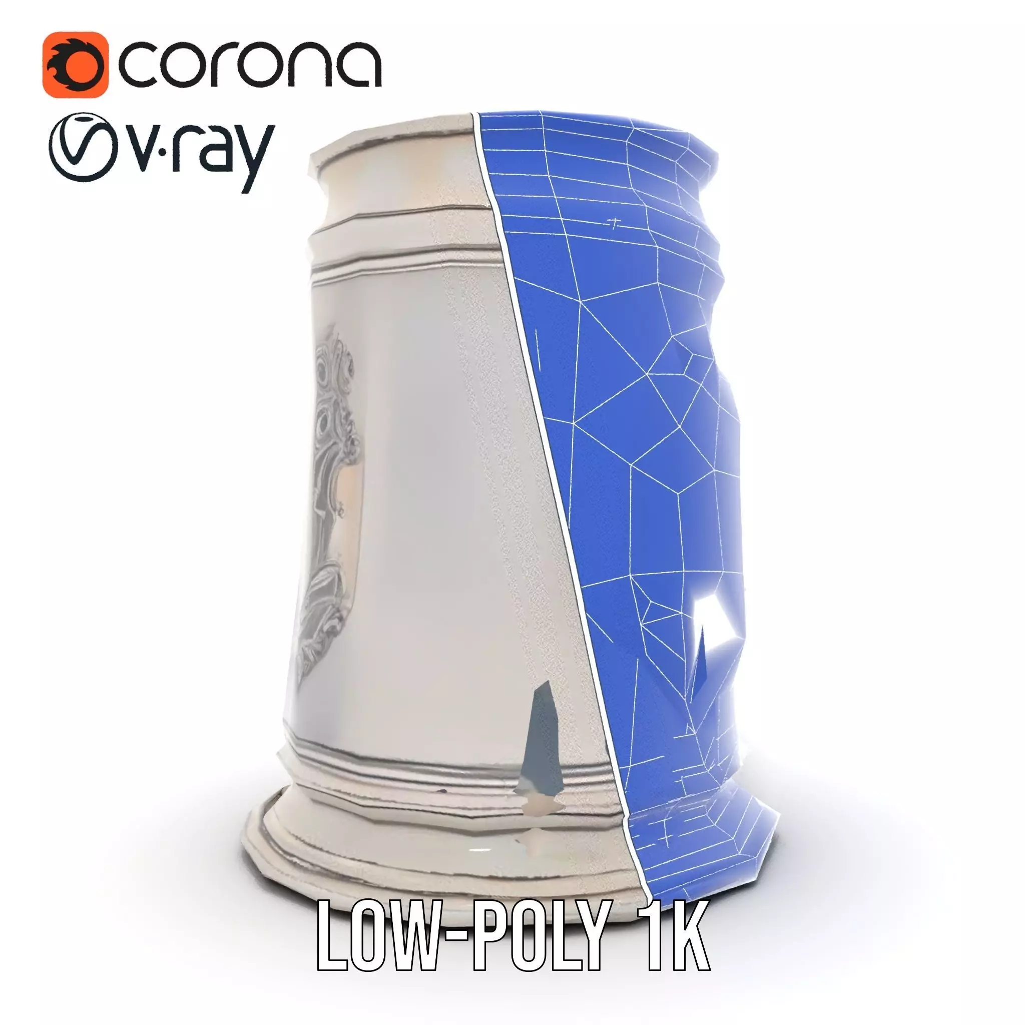 Silver Crest Tankard model pack Low-poly 3D model_29