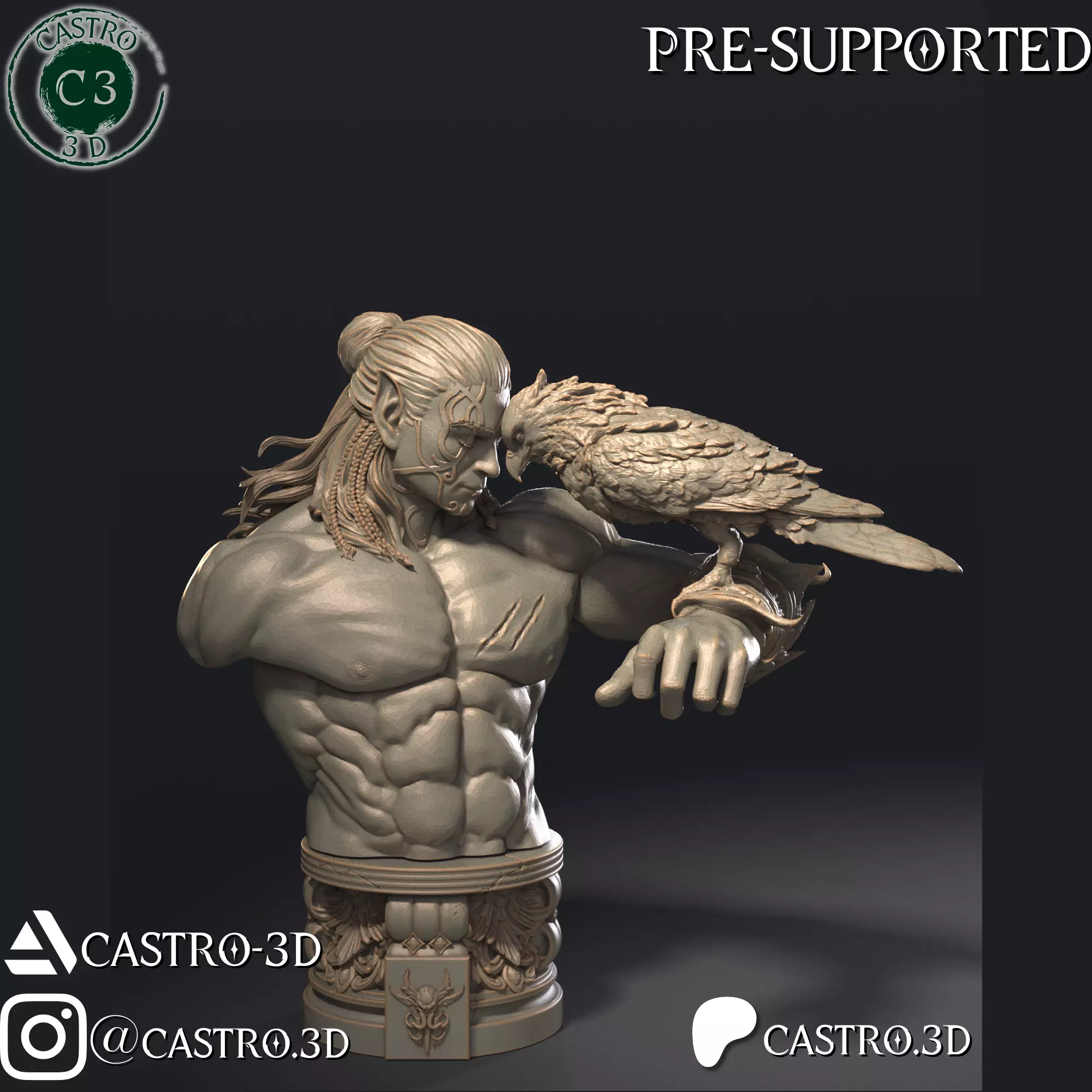 Halsin NSFW - BG3 Bust Collection 3D print model