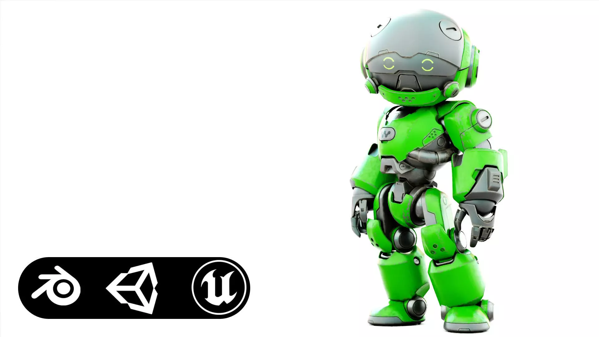 ROBO ZERO-A  Rigged for Unreal Engine - Unity - MIXAMO 3D model_0