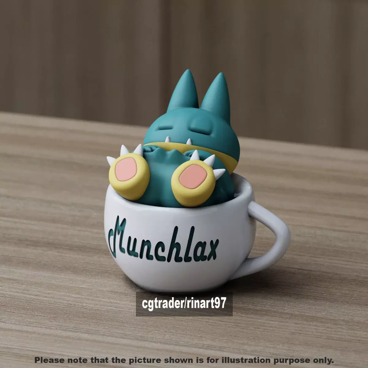 Munchlax chill cup 3D print model_11