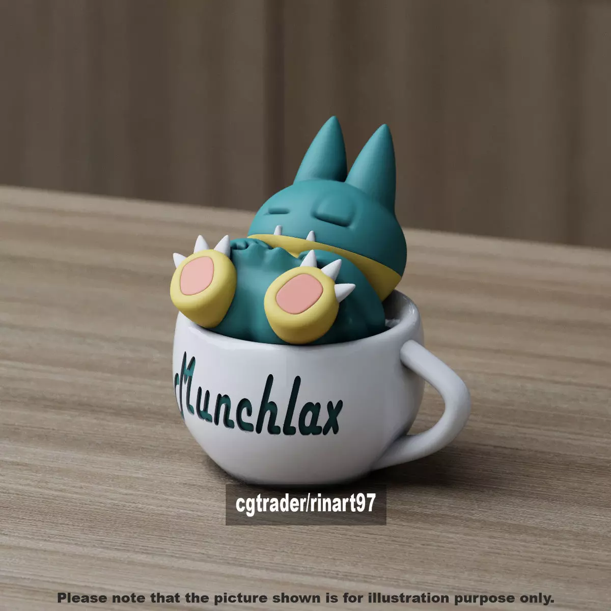 Munchlax chill cup 3D print model_12