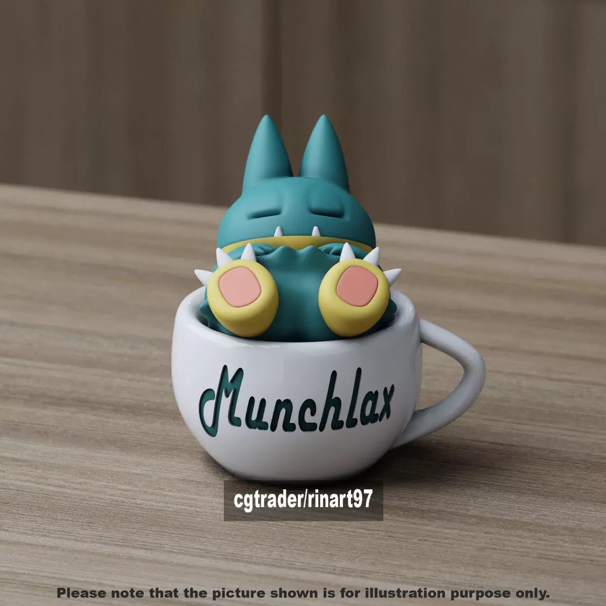 Munchlax chill cup 3D print model_6