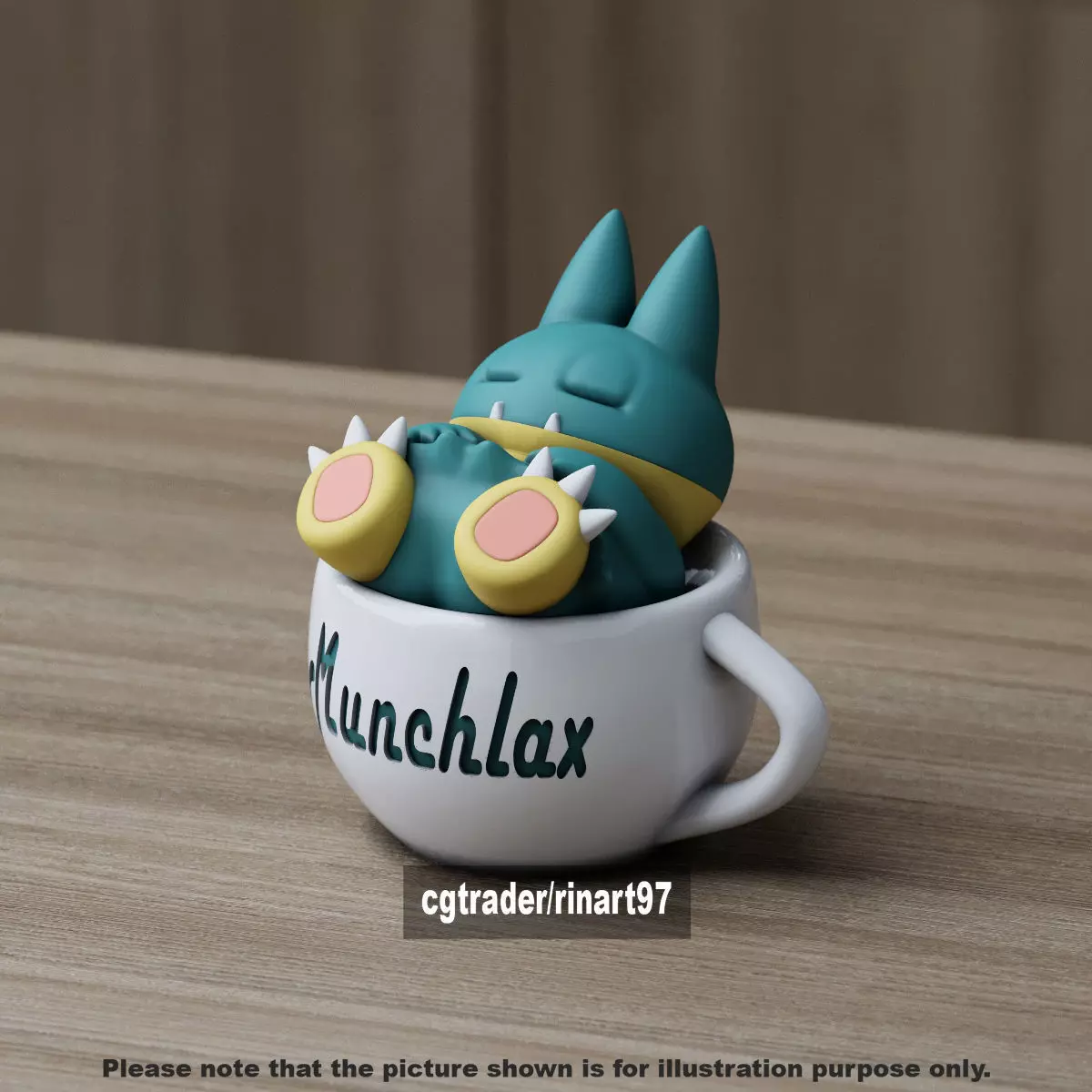 Munchlax chill cup 3D print model_1