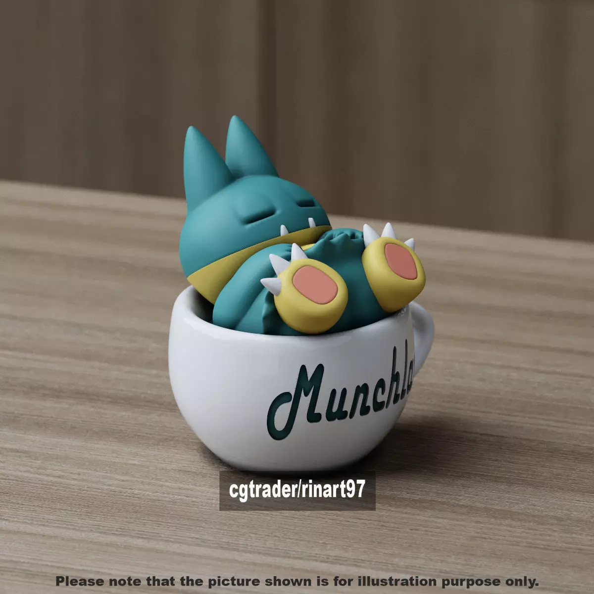 Munchlax chill cup 3D print model_10