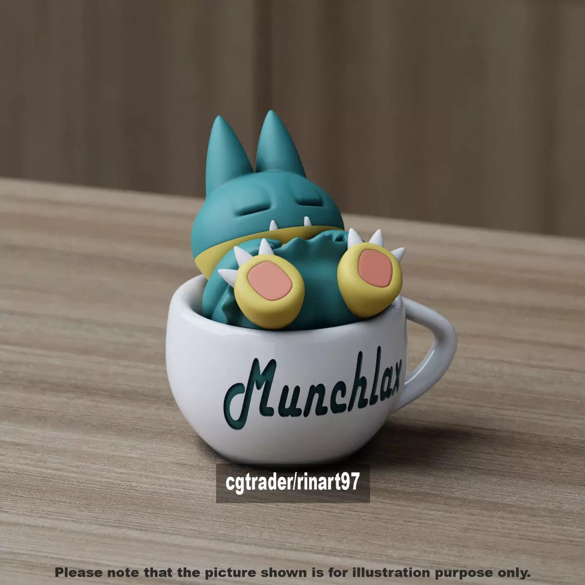 Munchlax chill cup 3D print model_8