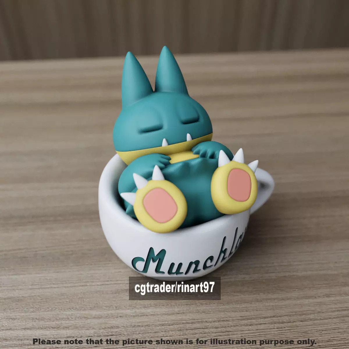 Munchlax chill cup 3D print model_4