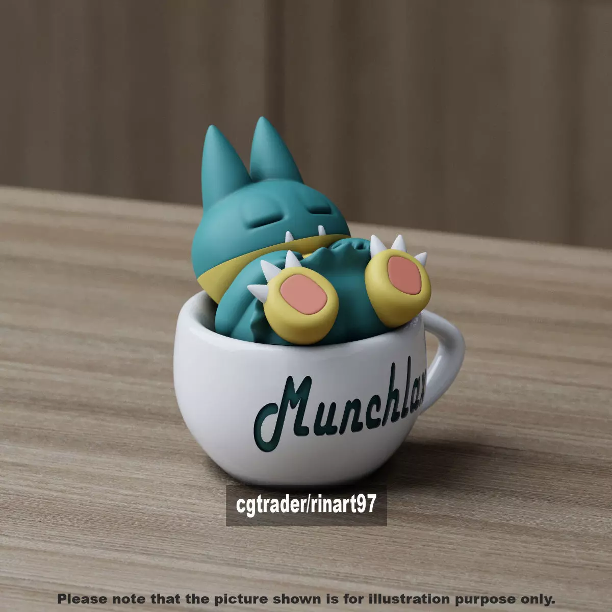 Munchlax chill cup 3D print model_9