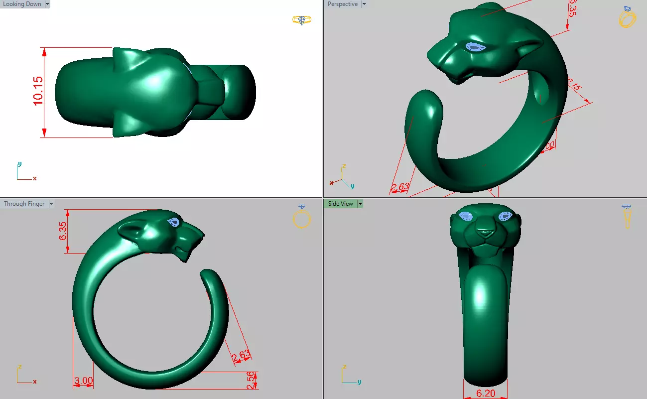 Phanter Ring 3D print model_4