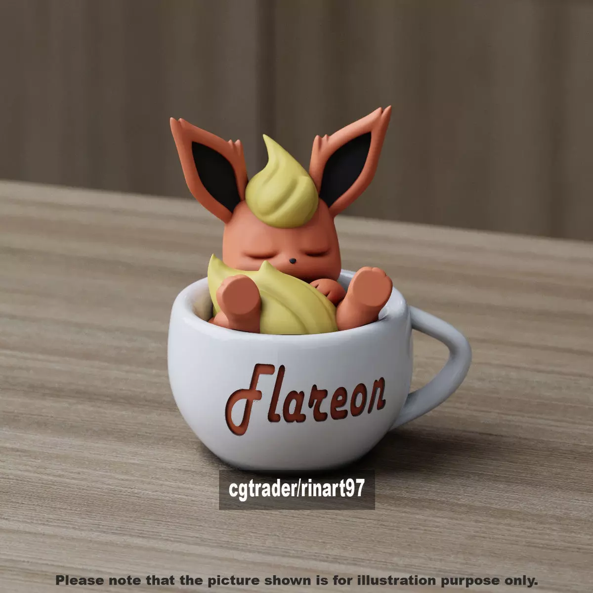 Flareon chill cup 3D print model_7