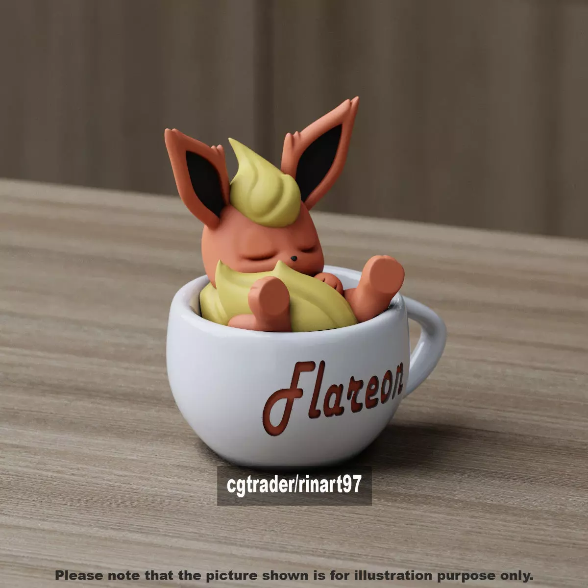 Flareon chill cup 3D print model_9