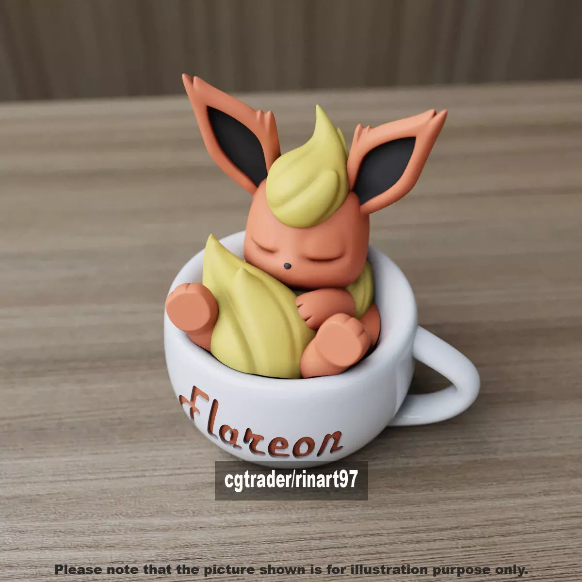 Flareon chill cup 3D print model_3
