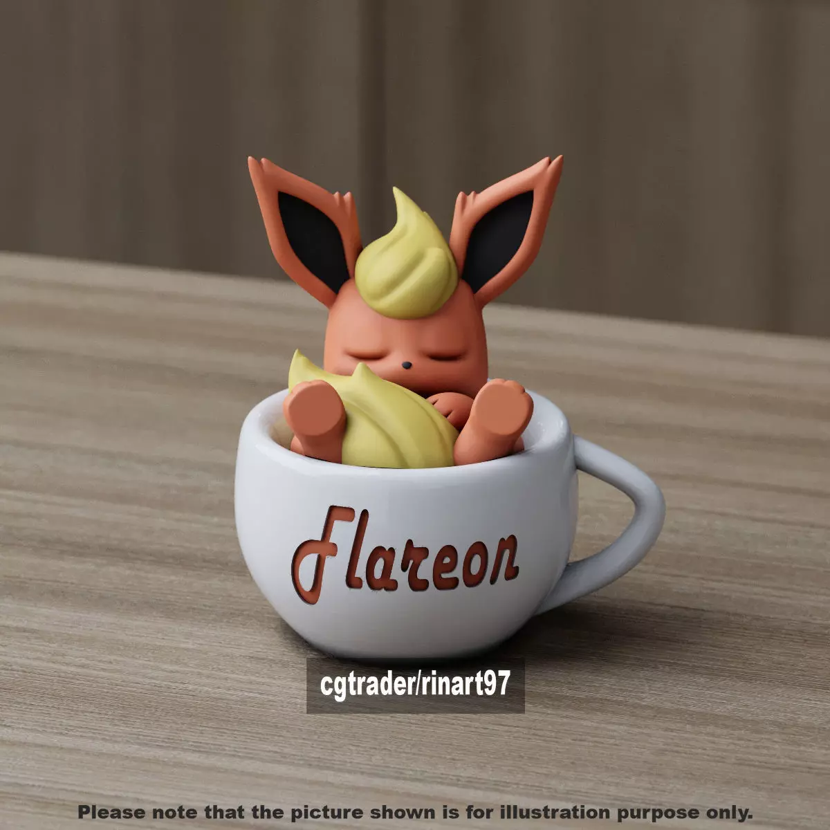 Flareon chill cup 3D print model_6