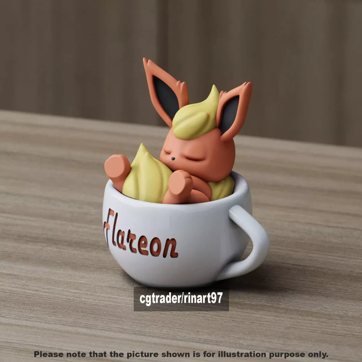 Flareon chill cup 3D print model_1