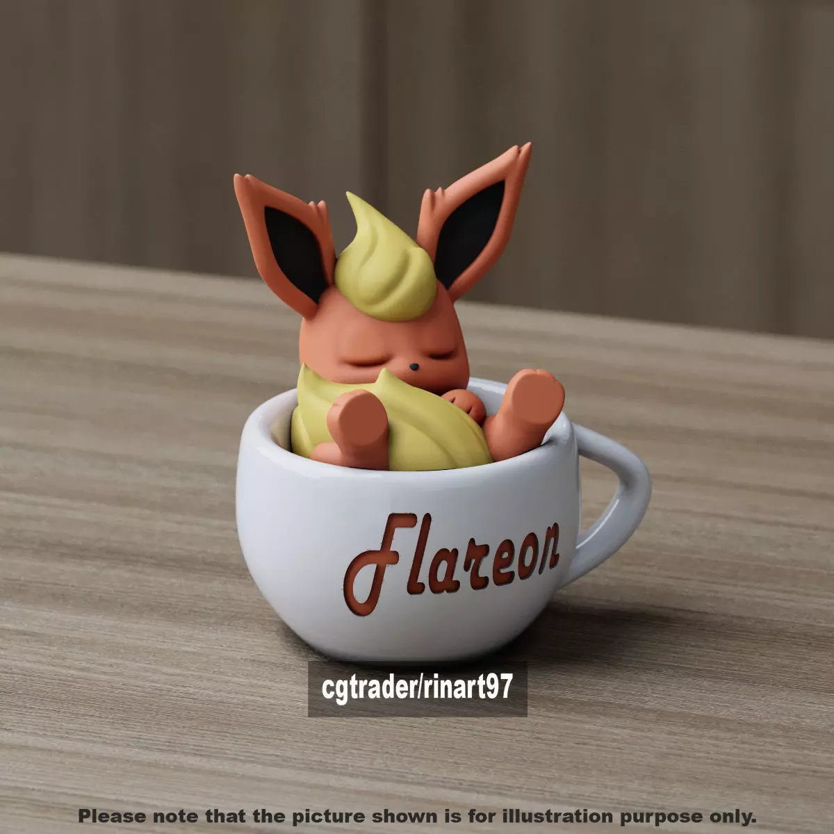 Flareon chill cup 3D print model_8
