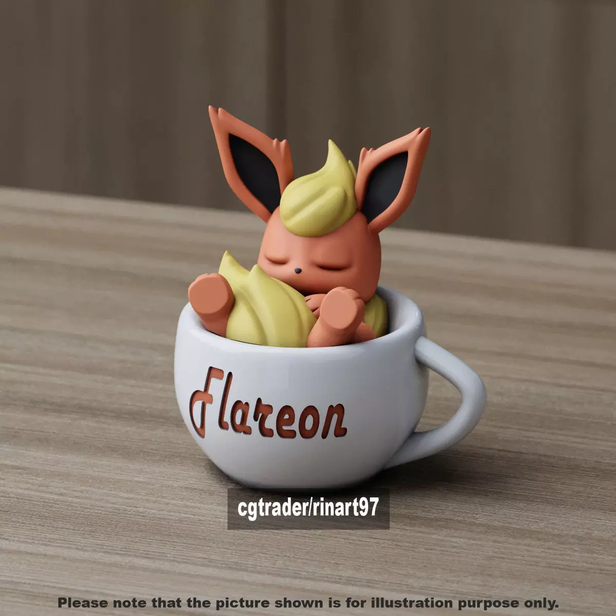 Flareon chill cup 3D print model_11