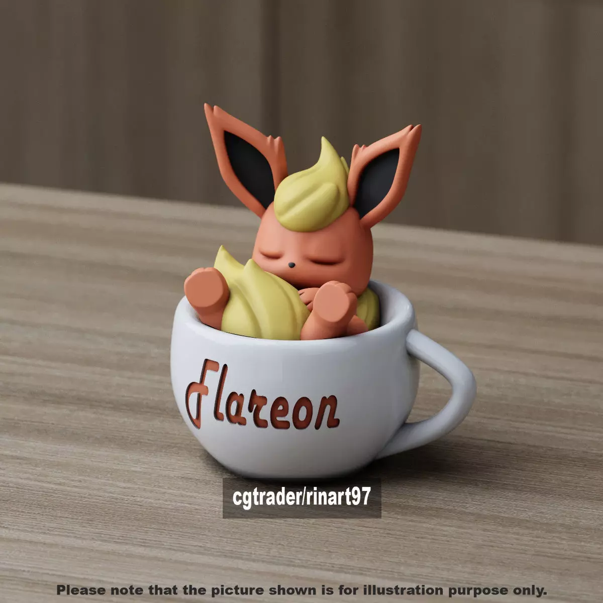 Flareon chill cup 3D print model_0