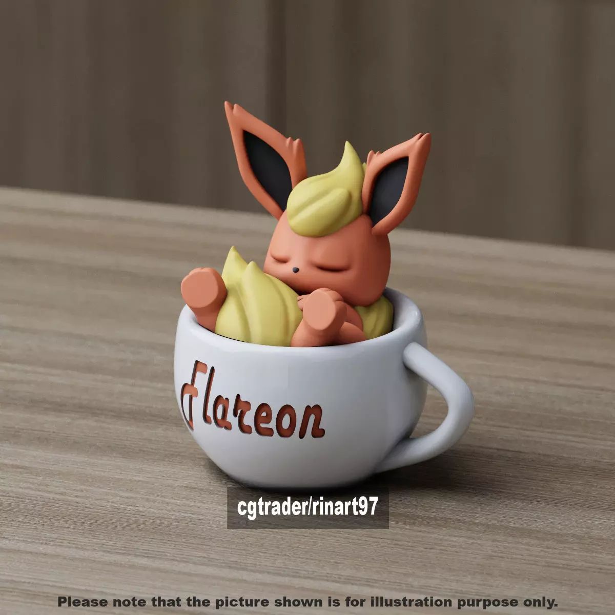 Flareon chill cup 3D print model_12