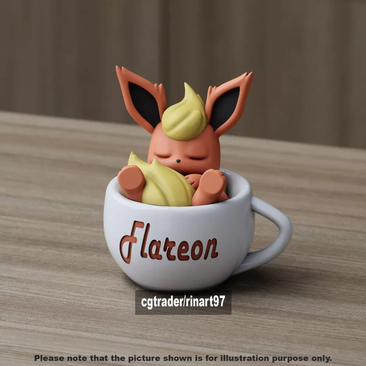 Flareon chill cup 3D print model_5