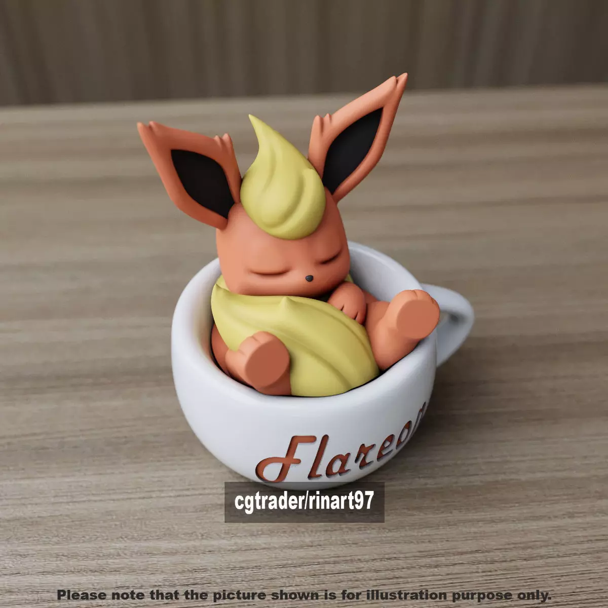 Flareon chill cup 3D print model_4