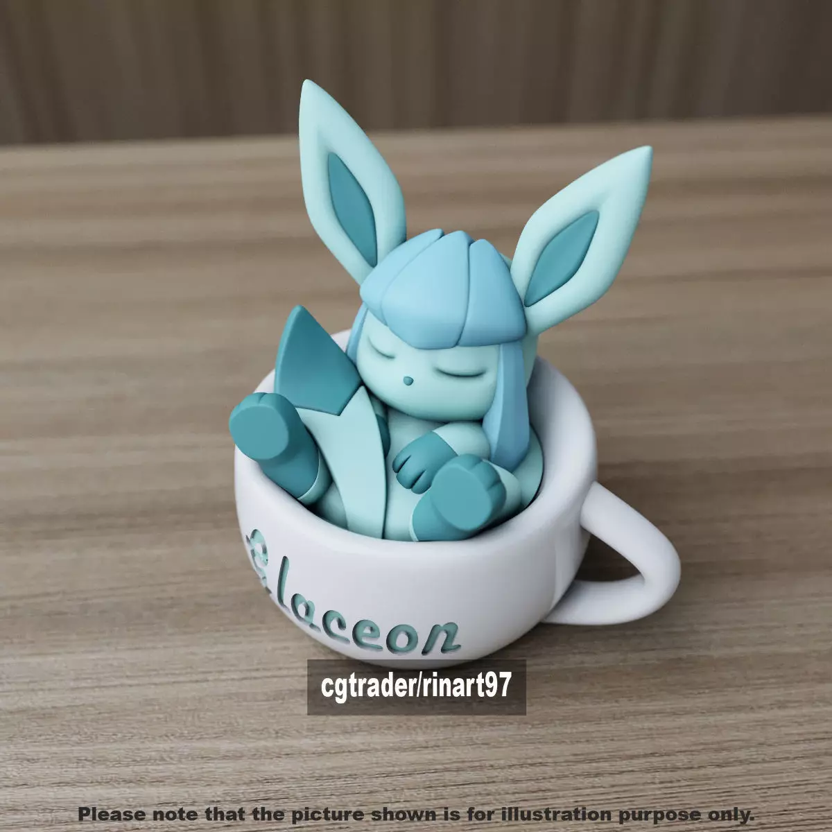 Glaceon chill cup 3D print model_3