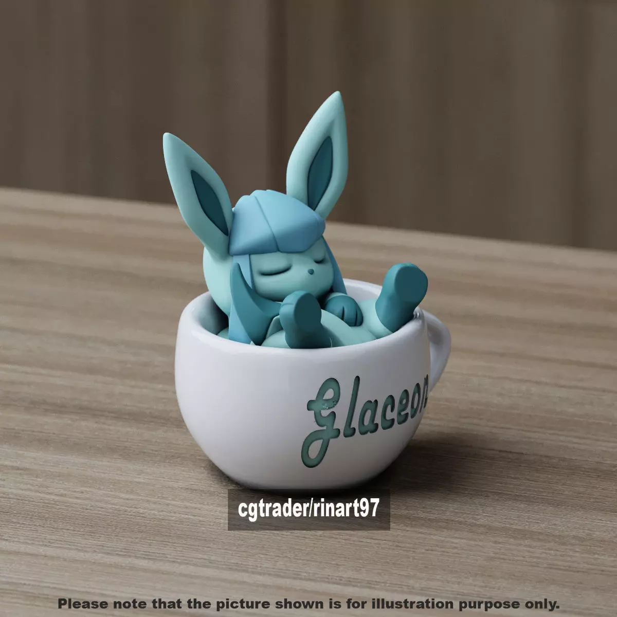 Glaceon chill cup 3D print model_10