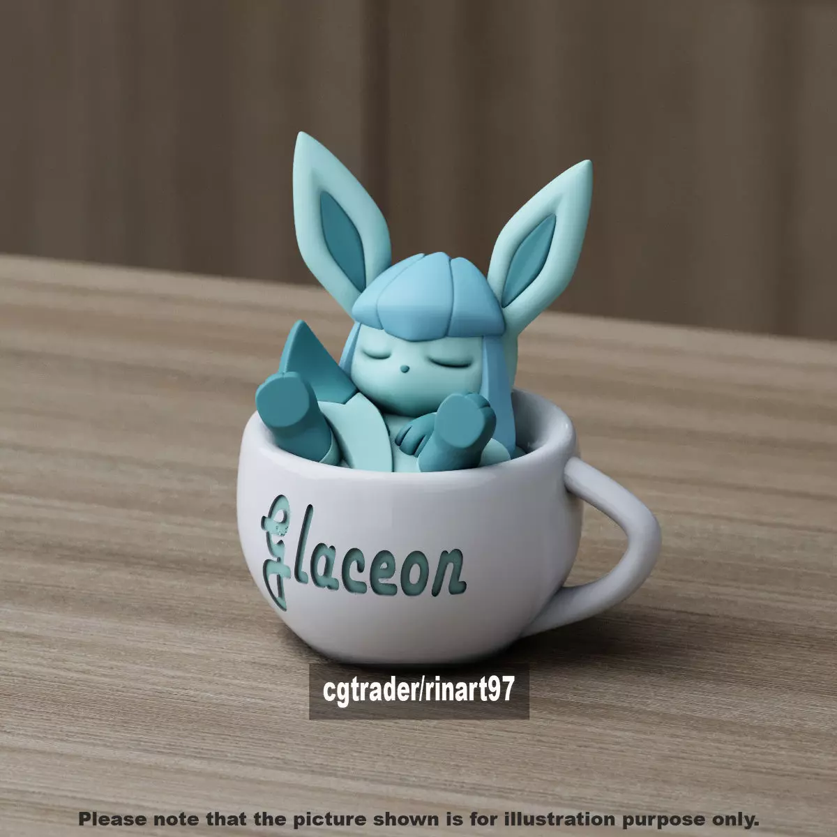Glaceon chill cup 3D print model_0