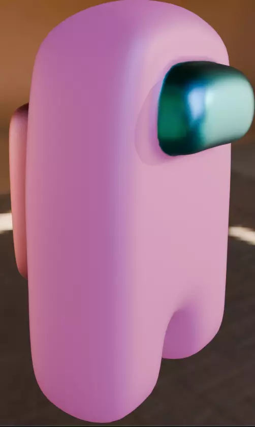 Amogus Pinky Low-poly 3D model_3