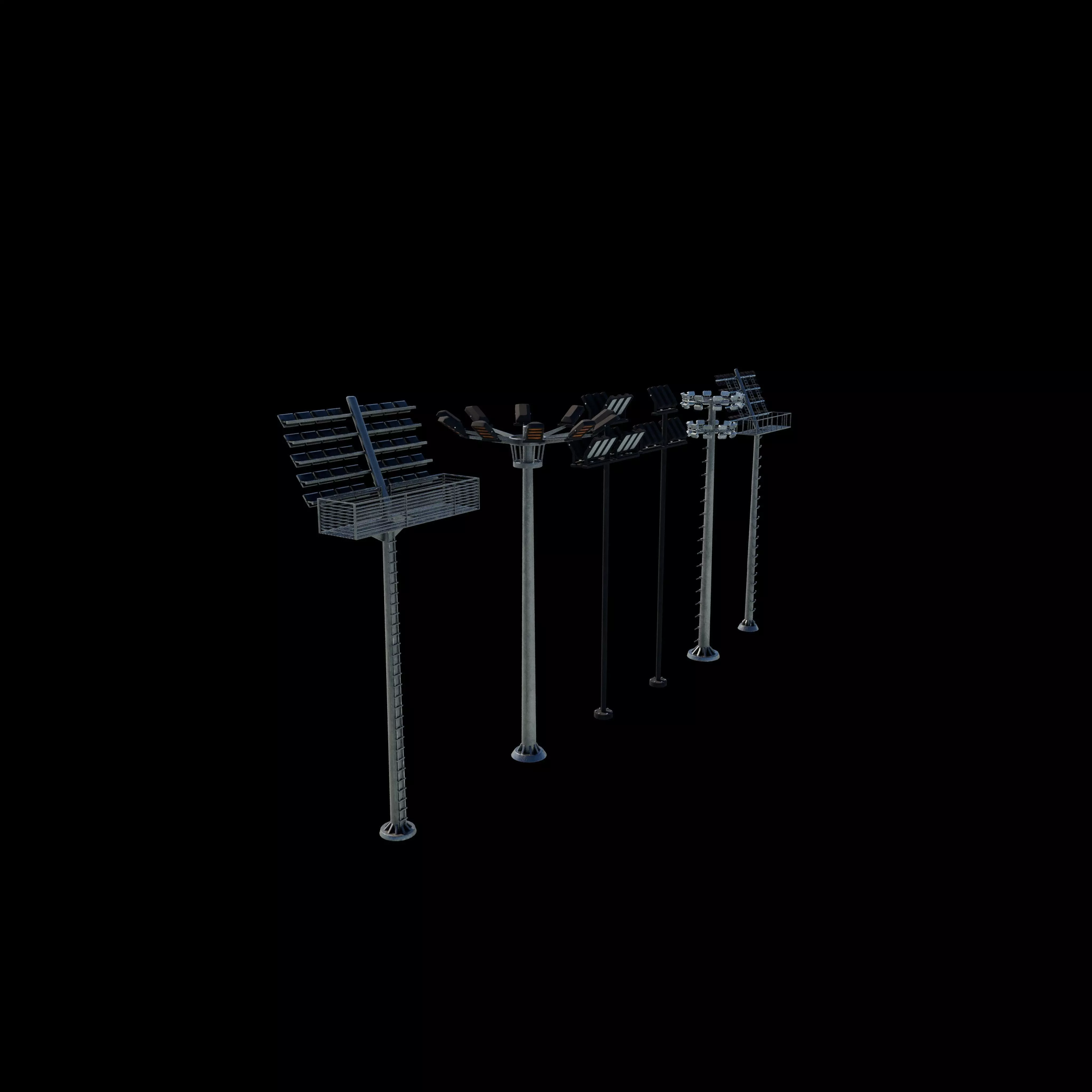 high mast light 3D model_4