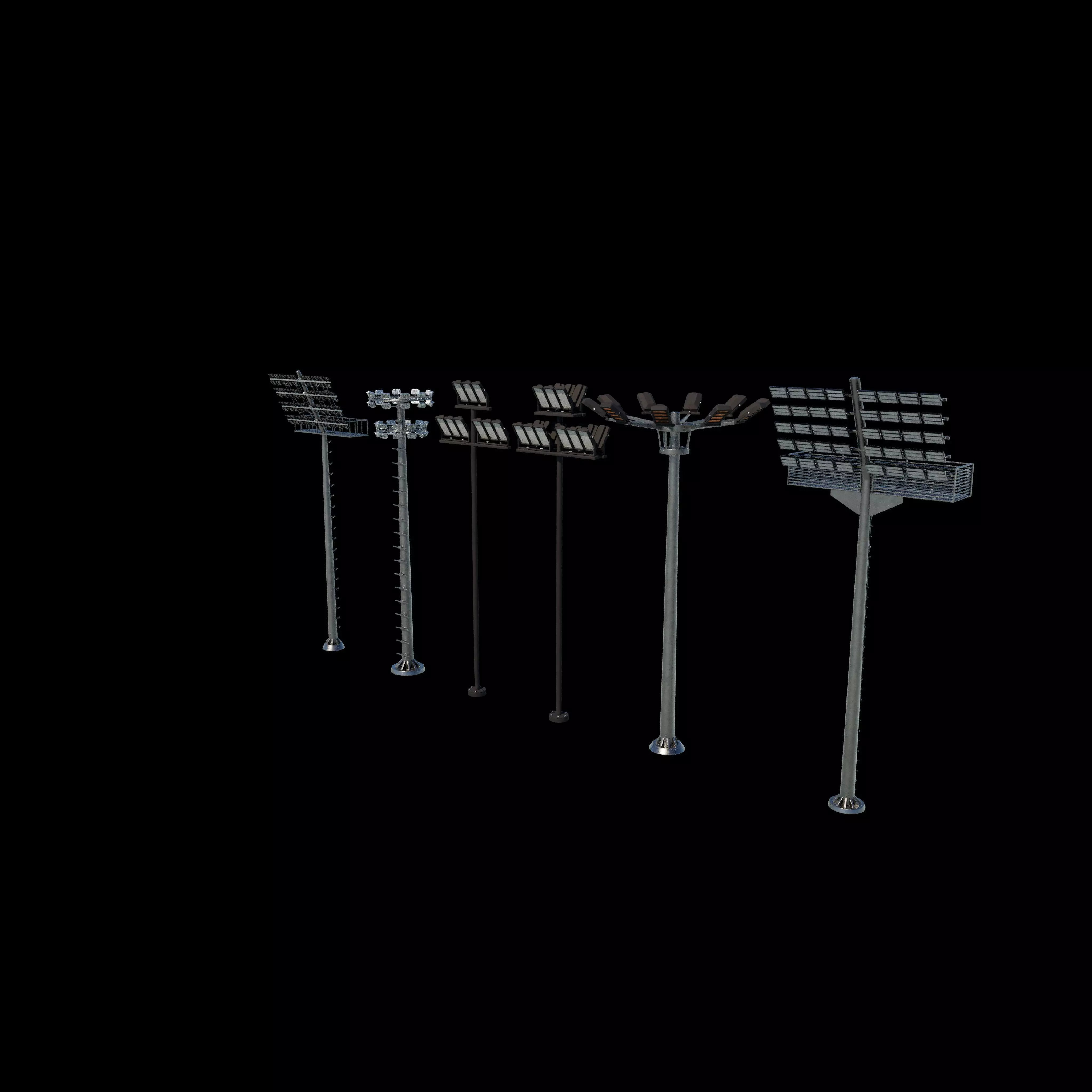 high mast light 3D model_3