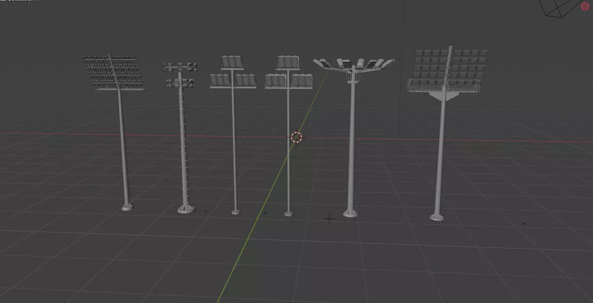 high mast light 3D model_27