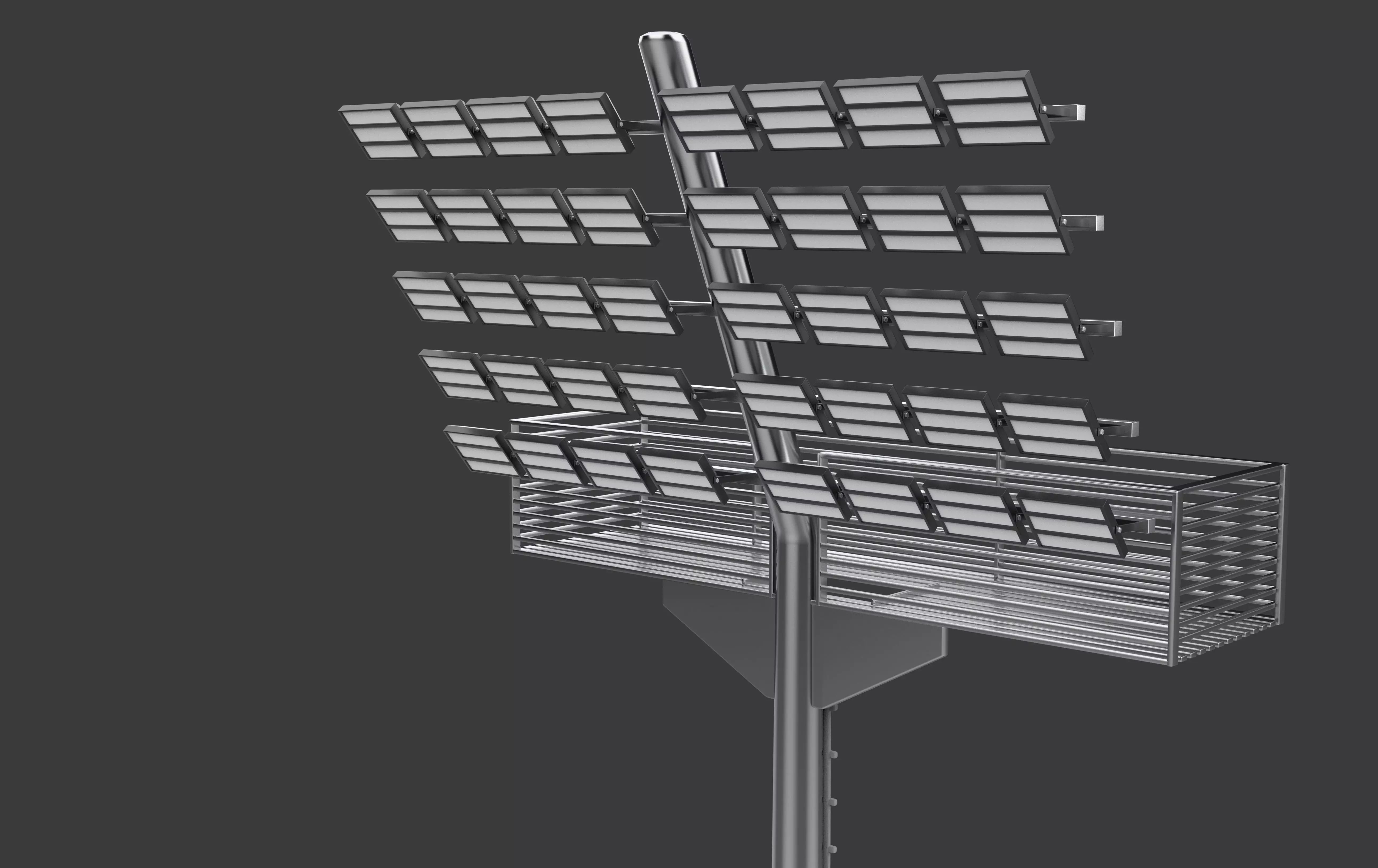 high mast light 3D model_16