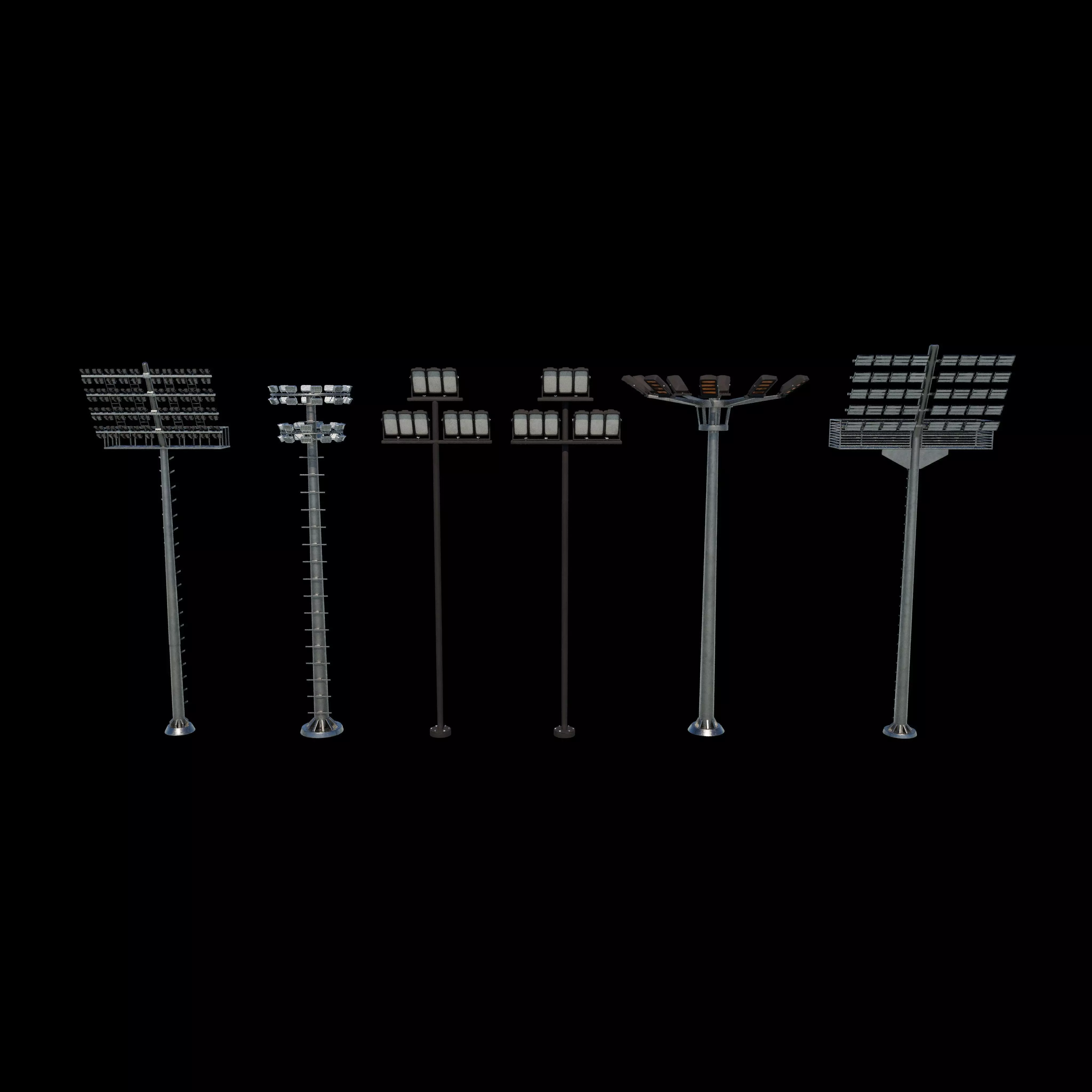 high mast light 3D model_2