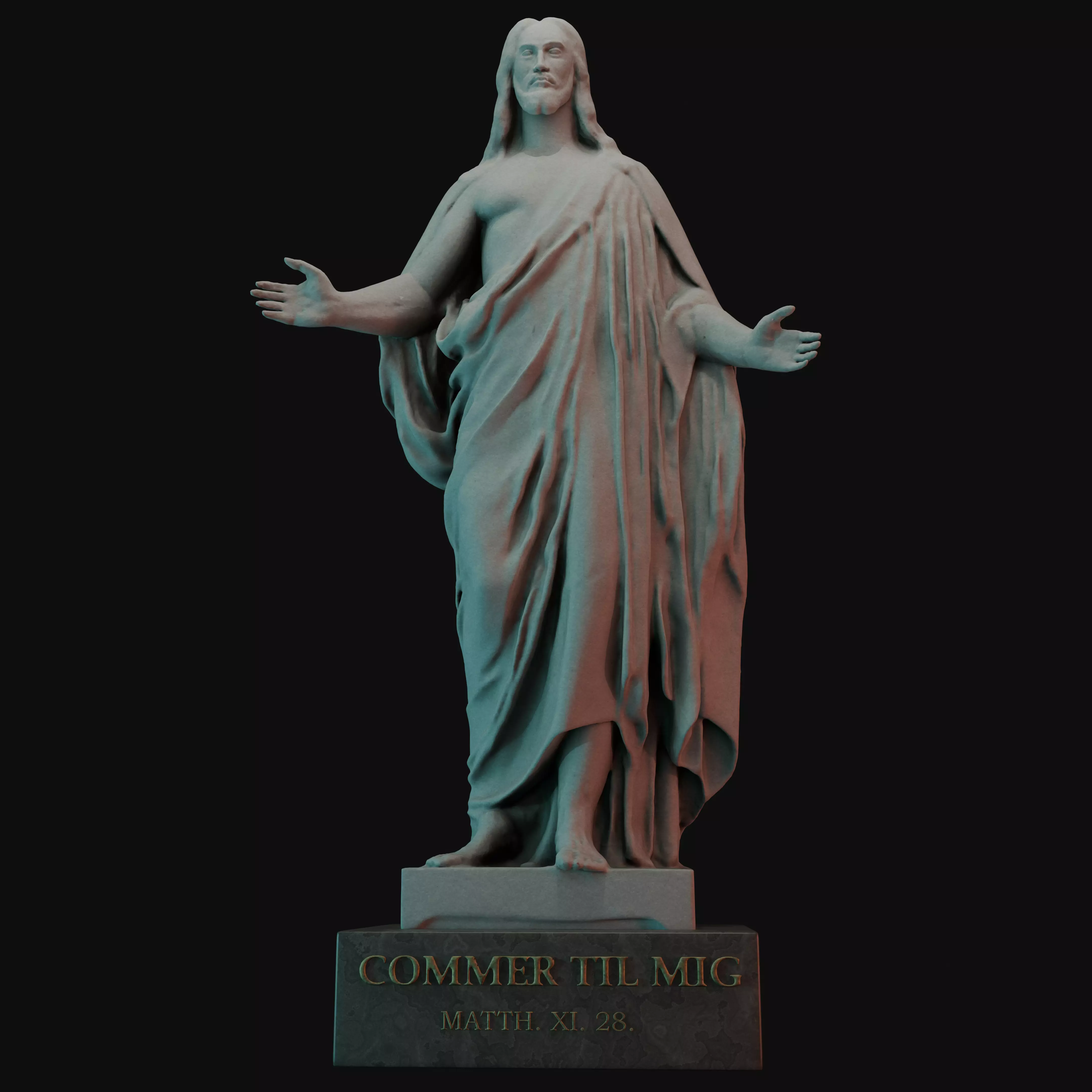 Christus Statue 3D model_0