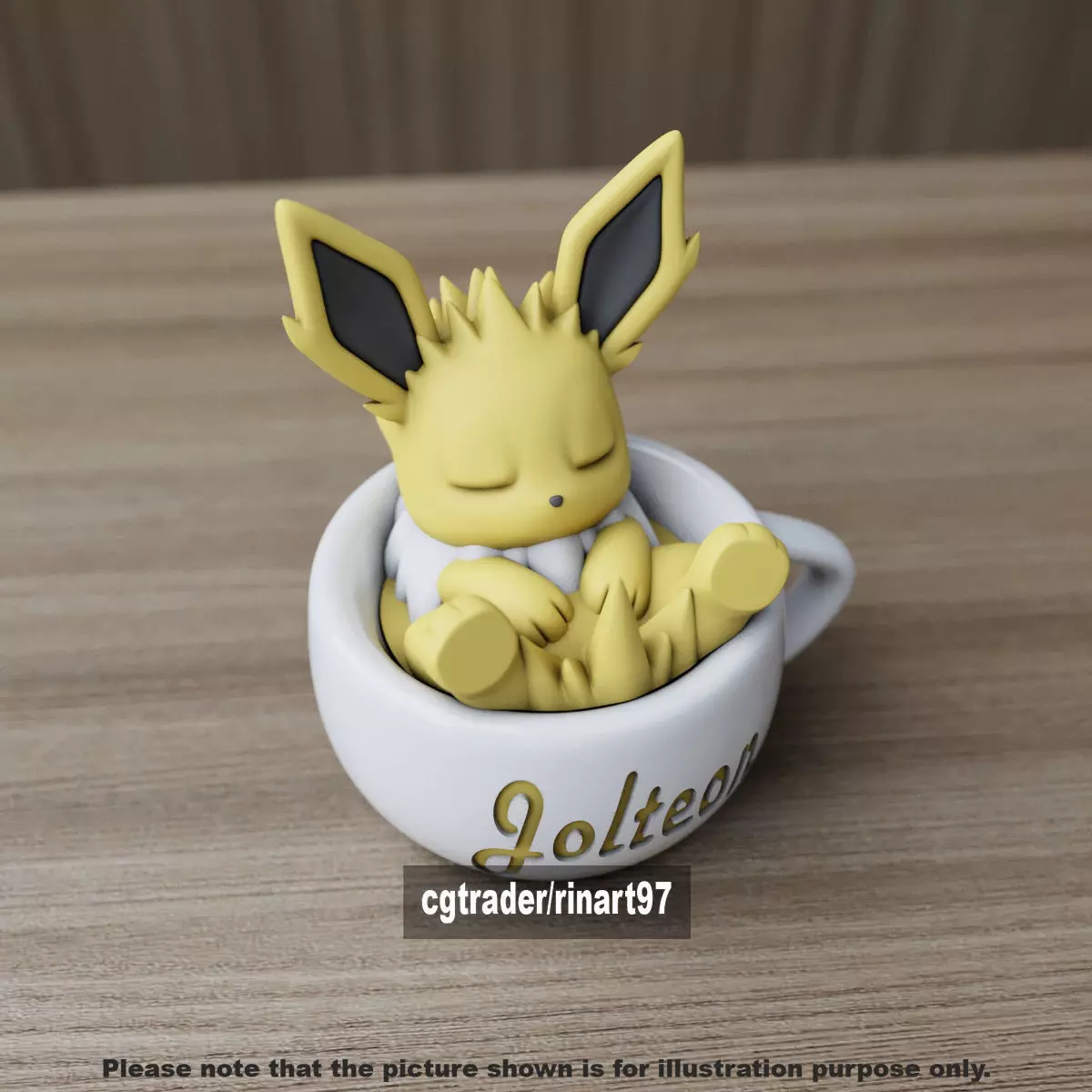 Jolteon chill cup 3D print model_4