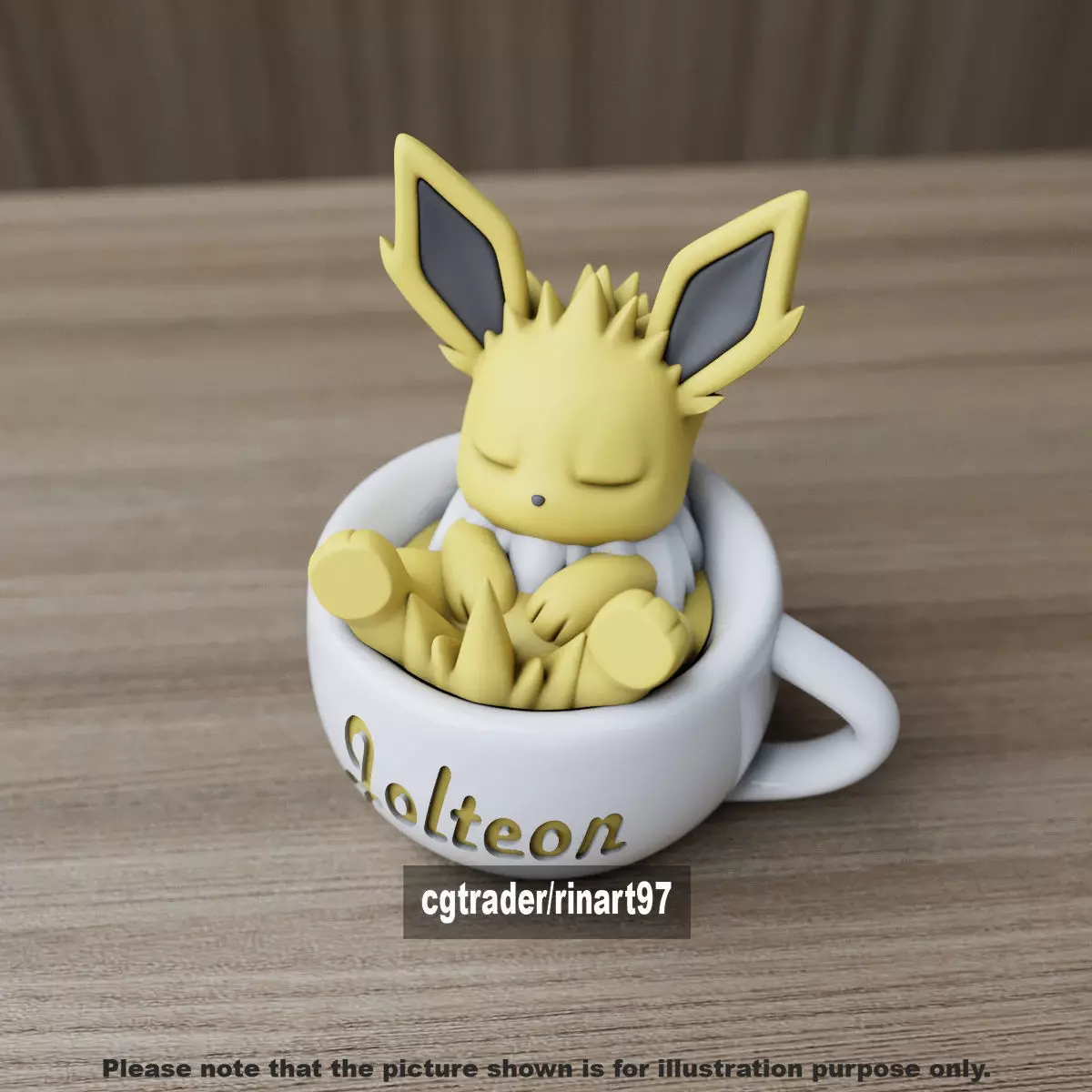 Jolteon chill cup 3D print model_3