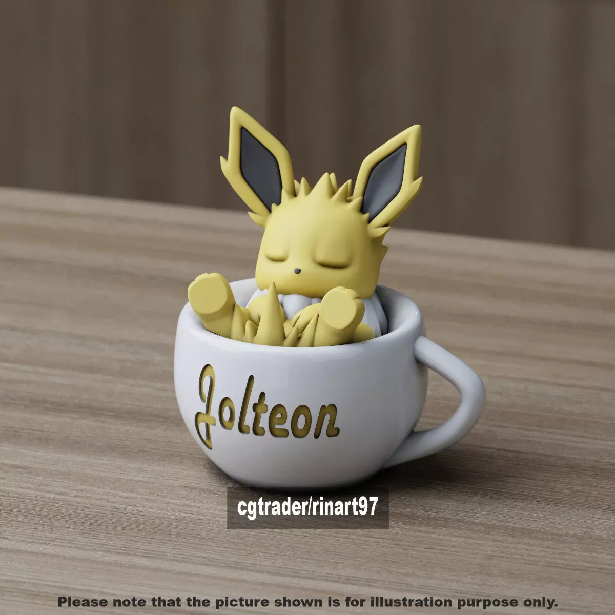 Jolteon chill cup 3D print model_0