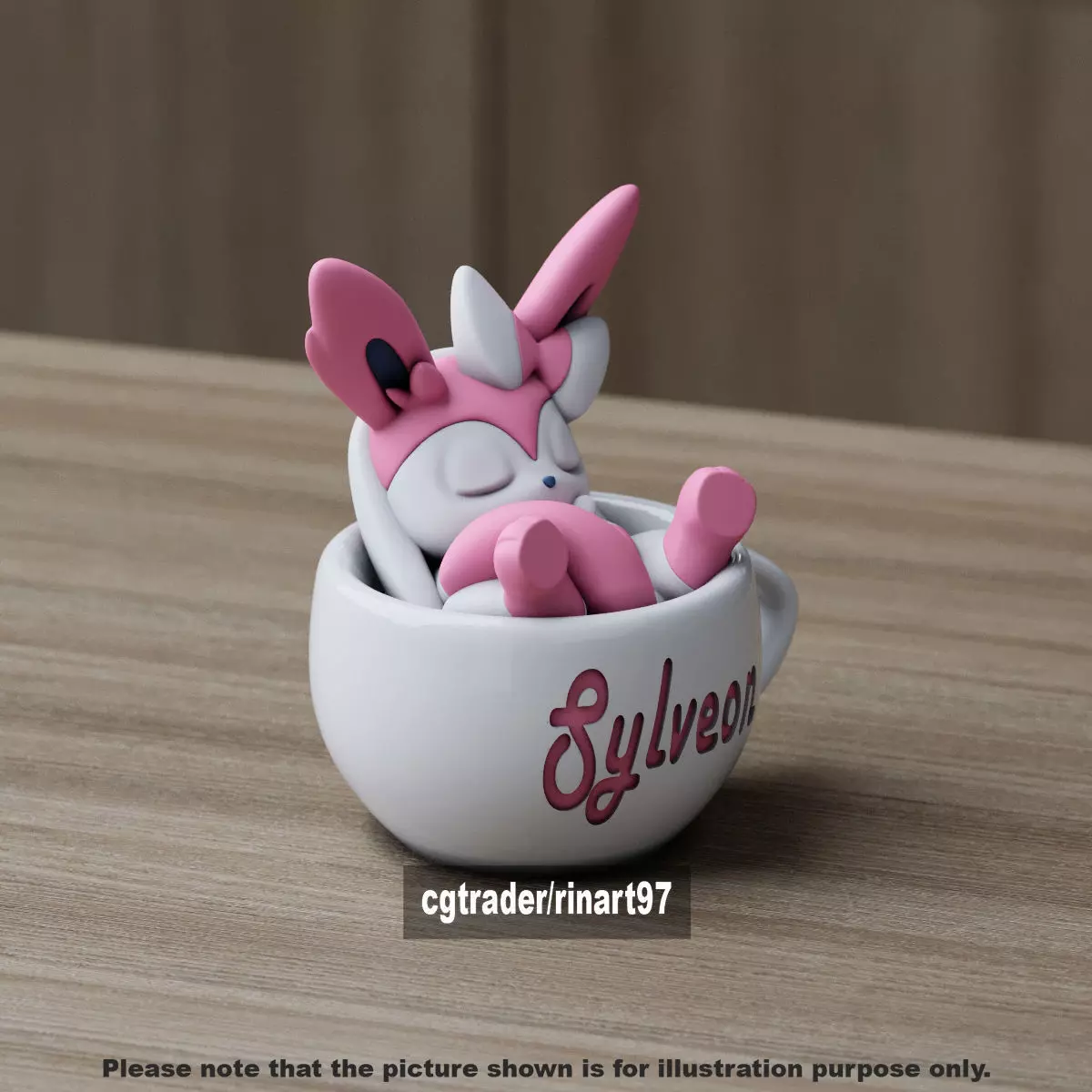 Sylveon chill cup 3D print model_10