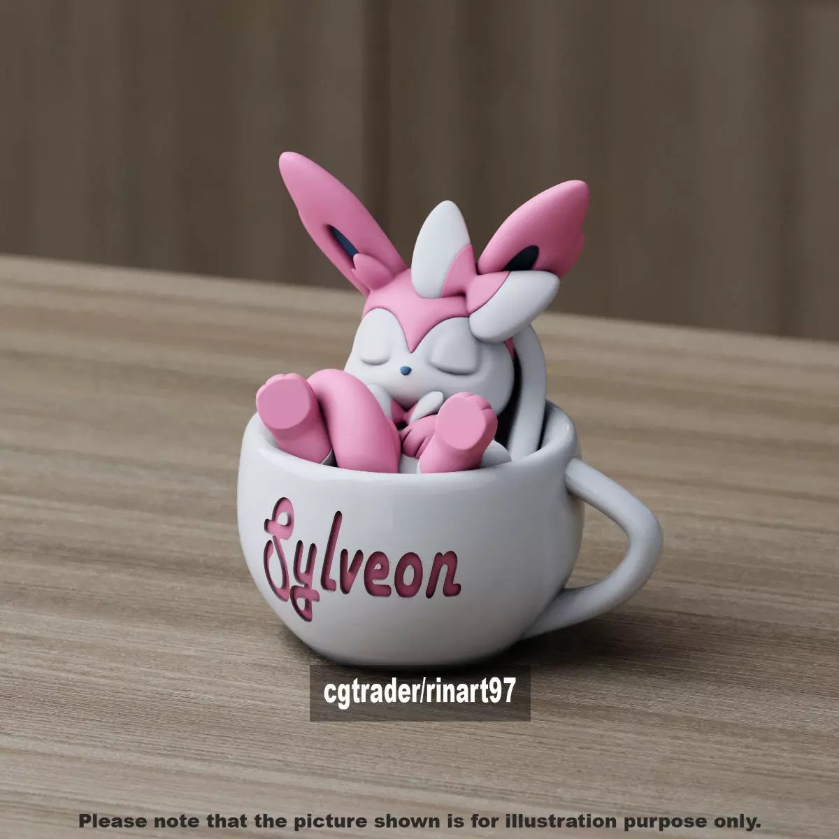 Sylveon chill cup 3D print model_0