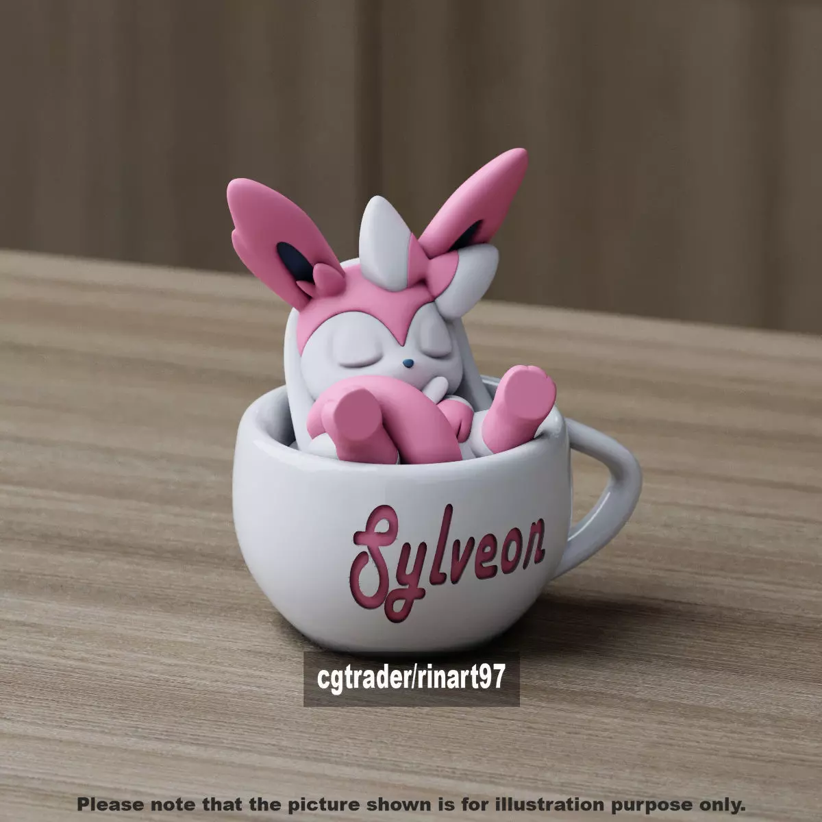 Sylveon chill cup 3D print model_8