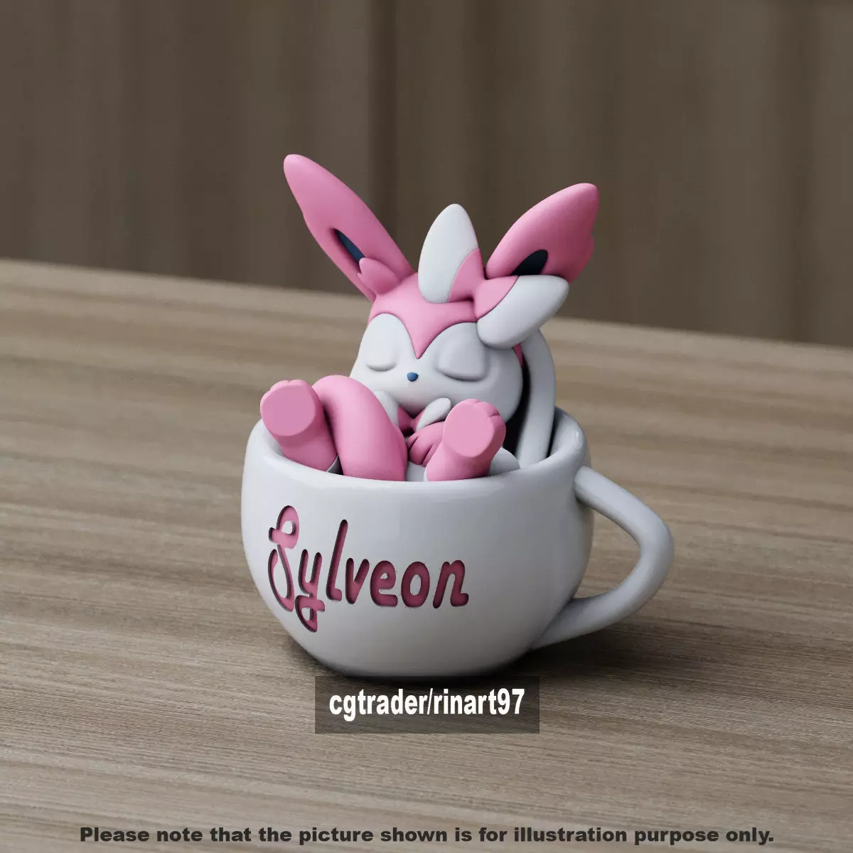 Sylveon chill cup 3D print model_11