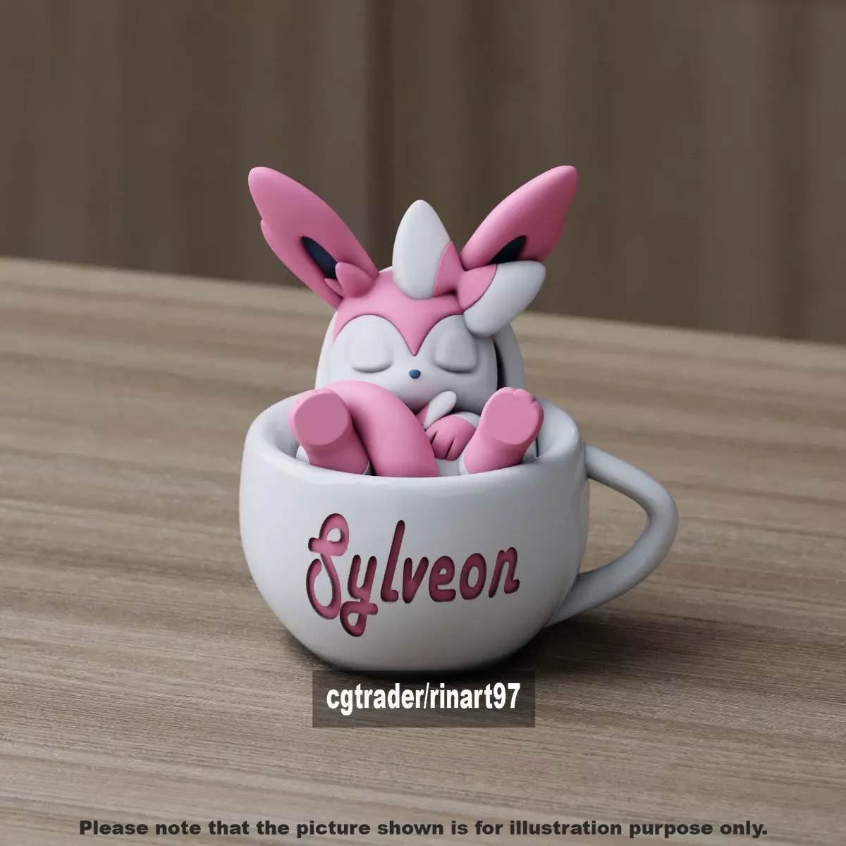 Sylveon chill cup 3D print model_6