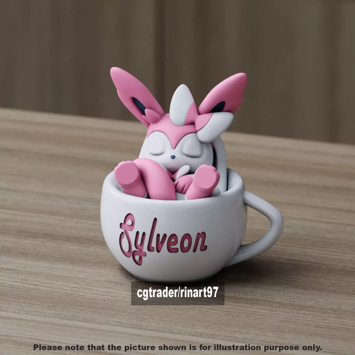 Sylveon chill cup 3D print model_5
