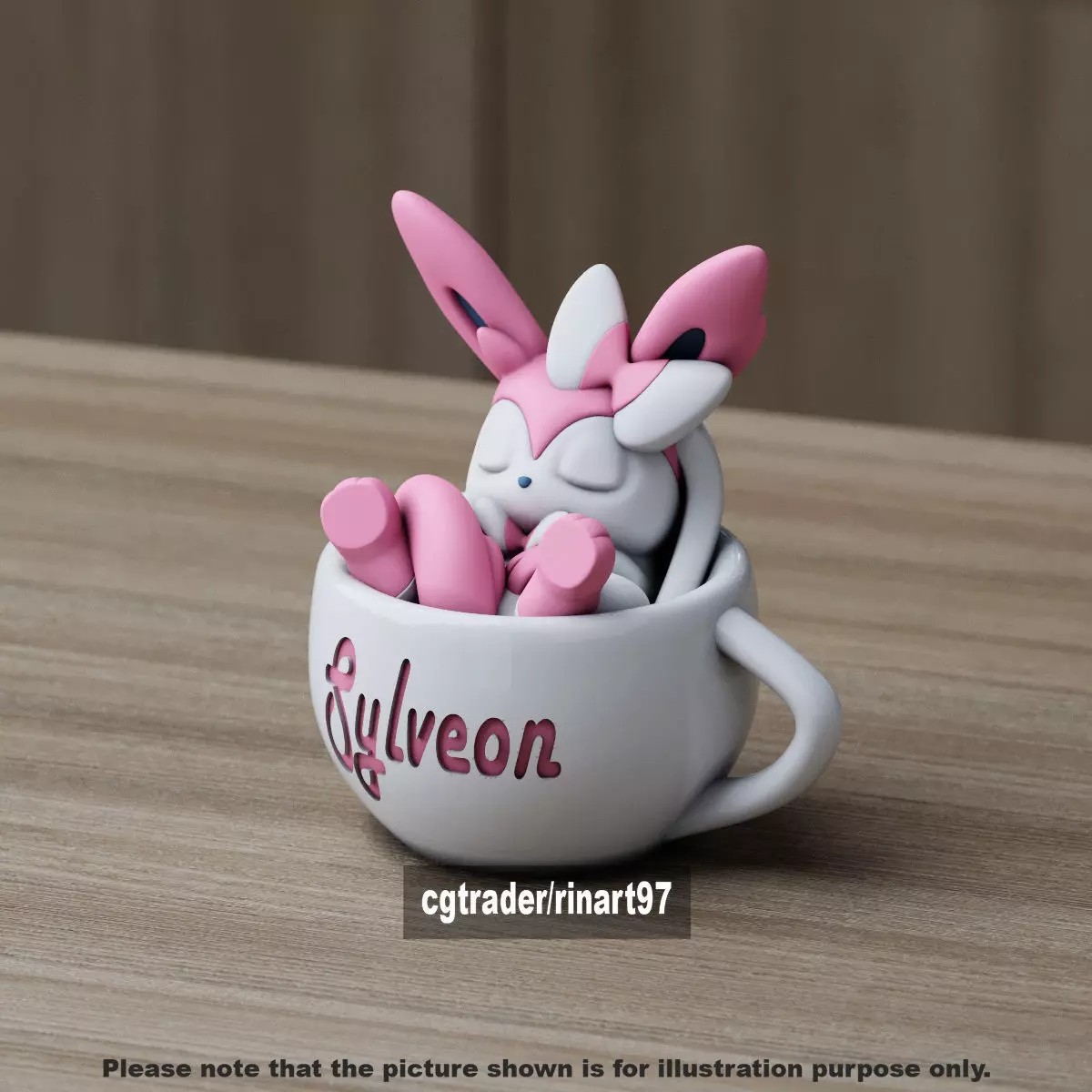 Sylveon chill cup 3D print model_12