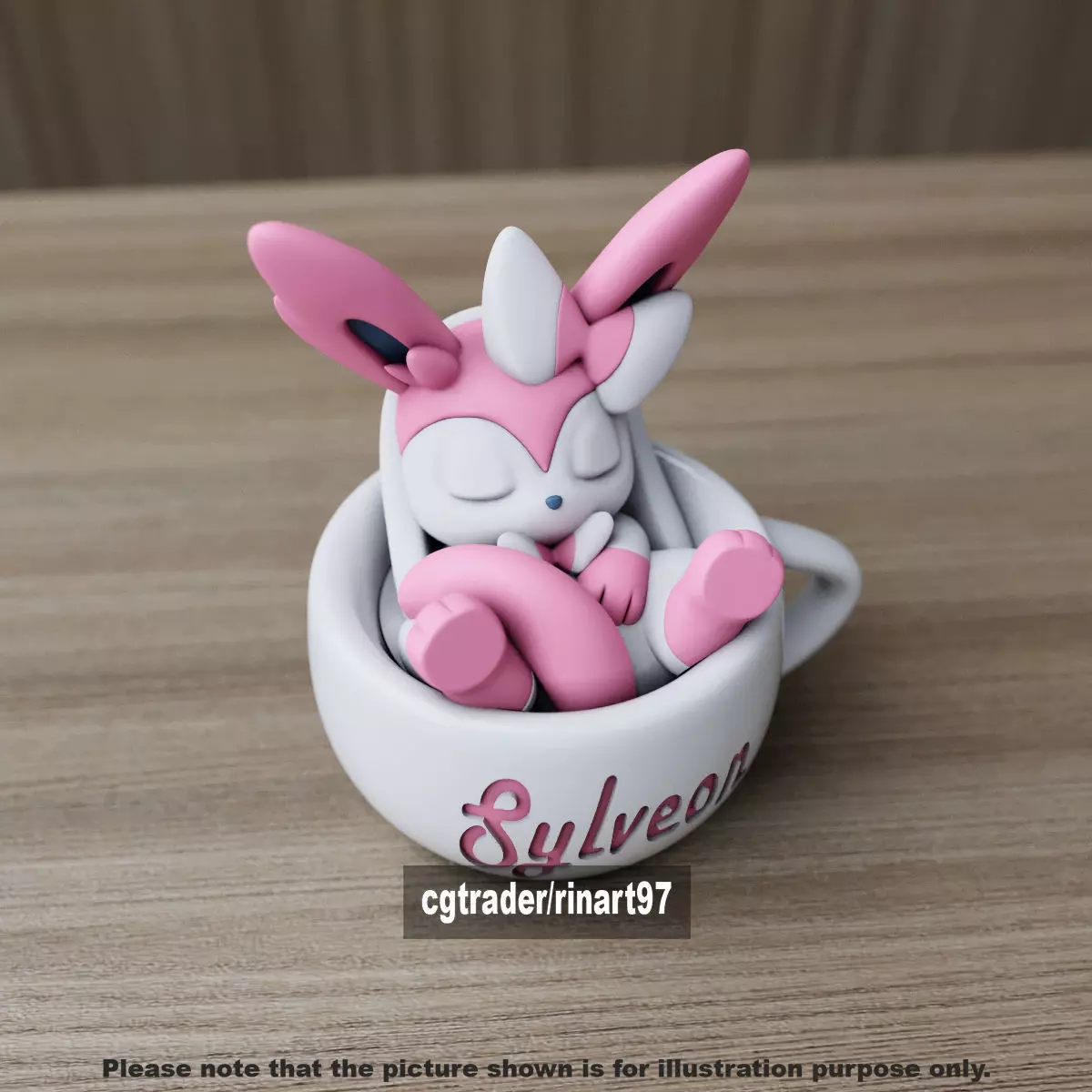 Sylveon chill cup 3D print model_4